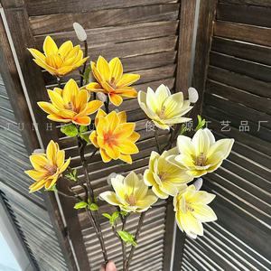 ดอกแมกโนเลียประดิษฐ์ 3 มิติ จุนเหยยวน สีแดงกุหลาบ สีเหลืองอ่อน สีน้ำเงินรอยัล สำหรับจัดแจกันในงานแต่งงาน โรงแรม และบ้าน - Product Image 3