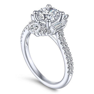 Anello con pietra scintillante rotonda per donna, regalo semplice ed elegante per gioielli da dito alla moda - Product Image 3