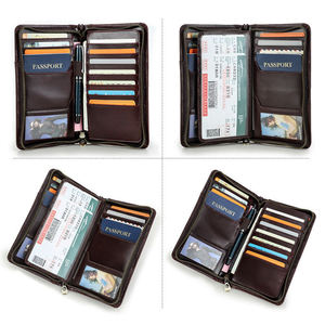 AndoBag - Bolso de Mano para Hombre y Mujer, de Cuero Vacuno Genuino, para Teléfono, Pasaporte, con Protección RFID, Cartera Larga, Estilo Vintage 1428 - Product Image 3