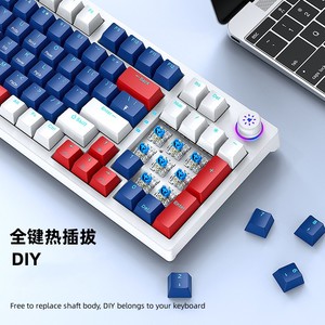 LEAVEN H96 Três Modo Teclado Mecânico Hot Swapable Custom RGB Gaming Teclado Sem Fio - Product Image 5
