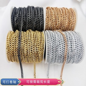 Aluminum Chain Twist Chain <b>Small</b> Size Oxidation Treatment Fashion Accessories For <b>Backpack</b> Belts And Jewelry - Product Image 2