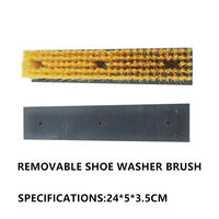 Brosse à rouleaux industrielle jaune à poils rigides pour le nettoyage des chaussures, avec taille et logo personnalisables (OEM)
