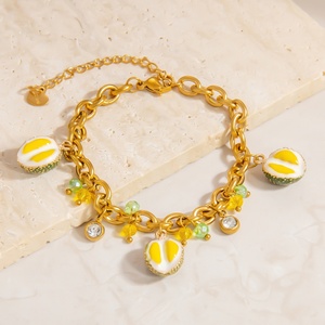 Handmade Stainless Steel Bracelet for Women Trendy DIY Electroplated 18K Gold Jewelry <b>Charm</b> Bracelets for Anniversaries - Product Image 4