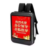 Écran LCD de Signalisation Numérique et Affichages, Écran LED Transparent Pleine Couleur pour Vitrine, Publicité Sac à Dos