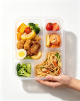 WJ8305 Contenant rectangulaire jetable en PP de 0,5 mm d'épaisseur, compatible micro-ondes, pour légumes, nouilles, pizzas et salades – Vente en gros usine, haute qualité