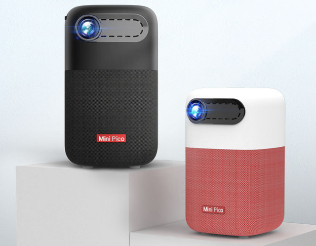 Ultra Mini DLP Pico Projector V7S 100ANSI 854X480P Resolution Short Throw Android 9 Smart Beamer 10000mah Battery 4K Support