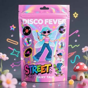 Pochette debout découpée à l'emporte-pièce avec fermeture à glissière à l'épreuve des enfants-Sacs en mylar imprimés personnalisés Feuille d'aluminium pour les collations aux fruits secs Sushi Jelly - Product Image 5