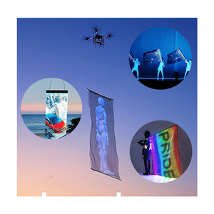 Flexible Sky Fly Flag LED Advertisement <strong>Screen</strong> P15 P20 P25 Transparent Flying LED Display with Drone Hoisting Outdoor <strong>Events</strong> - Product Image 5