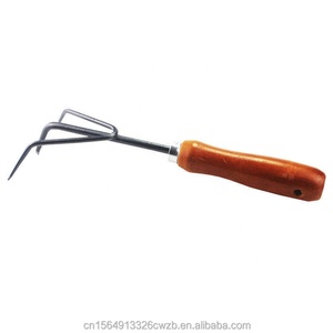 Outils horticoles <span class=keywords><strong>trois</strong></span> <span class=keywords><strong>dents</strong></span> râteau herbe labour outil acajou poignée <span class=keywords><strong>trois</strong></span> griffes ménage fleur culture - Product Image 5