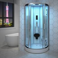 Unité de salle de bains Charnière cachée autoportante luxe 6mm verre salles de bains conceptions cabine de douche de luxe acrylique design graphique hôtel