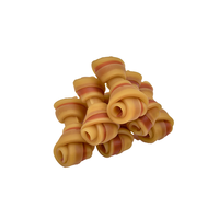 Friandises dentaires pour chiens en gros, bicolores, à base de viande de poulet - Friandises sans céréales de haute qualité pour des dents propres - Prix usine pour l'exportation