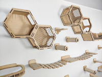 XIANGLONG Maison murale moderne en bois à motif animalier, écologique, pour chats et chiens, avec structure d'escalade et jouet pour animaux de compagnie