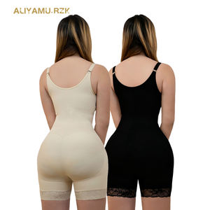 Body sculptant en nylon et élasthanne respirant, antibactérien, à fermeture éclair simple, pour sculpter les fesses et le buste - Product Image 2