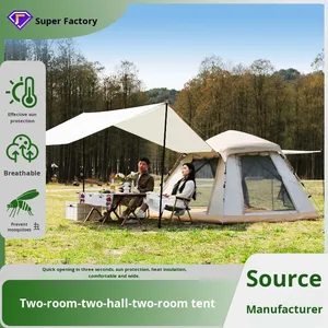 Strictly Selected Oxford Camouflage Four-Season Outdoor Camping <b>Canopy</b> <b>Tent</b> 2-In-1 Fully Automatic Quick-Open Folding - Product Image 4