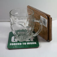 Dessous de verre en bois écologique pour tasse à thé OEM avec impression photo d'animaux de zoo Tapis rond pour boisson à la bière pour la maison et la cuisine