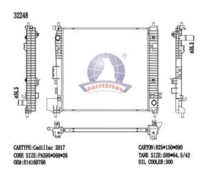 Radiador de Aluminio para Auto <span class=keywords><strong>GMC</strong></span> Cadillac XT5 2017, Accesorios para Motor, Radiador OE 814168786/23138762 32248 - Product Image 2