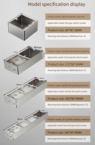 金属ボックス電気コンジットボックス耐久性3x6ステンレス鋼ジャンクションボックス - Product Image 4