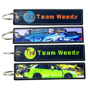 Stock Anime Embroidery Backpack Chaveiro Keychain for Friends Fashion Key <b>Ring</b> Gifts Jet Tag - Product Image 3