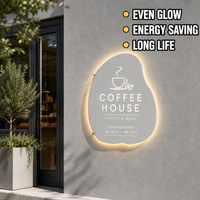 Enseigne lumineuse personnalisée à LED, enseigne murale éclairée pour entreprises, fournisseur d'enseignes lumineuses pour la publicité sur les façades de magasins de détail
