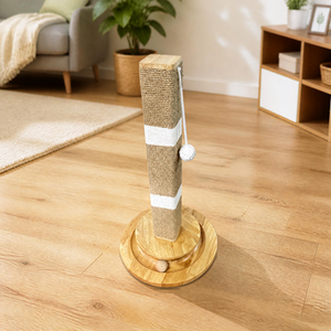 Arbre à chat en bois naturel FEDERAL avec condo pour chat, griffoir et plateforme d'escalade – Meubles pour animaux de compagnie en gros OEM/ODM - Product Image 1