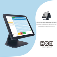 Mesin Kasir Pintar Vpos 15 inci dengan Wifi, Layar Ganda, Desain Tanpa Kipas, Sistem POS All-in-One untuk Toko