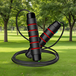 Corde à sauter numérique réglable 3M avec poignées en mousse noires et rouges, capteur, équipement d'entraînement de fitness intérieur/extérieur - Product Image 2