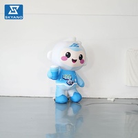 2.2m bleu publicité gonflable décoration dessin animé singe gonflable elfe mascotte gonflable dessin animé pour la décoration