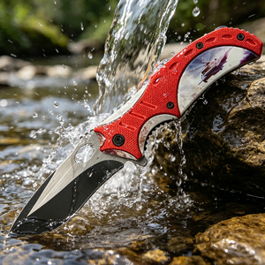 <span class=keywords><strong>Couteau</strong></span> de poche pliable de haute qualité | <span class=keywords><strong>Couteau</strong></span> de poche EDC <span class=keywords><strong>avec</strong></span> manche en aluminium ABS pour le camping, les activités de plein air, les accessoires de chasse - Product Image 6