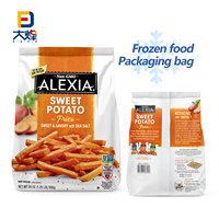 Sac d'emballage personnalisé pour aliments surgelés, impression en héliogravure, 1 kg, pour frites surgelées, emballage alimentaire pour aliments surgelés