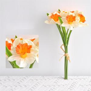 Rifornimento della fabbrica a buon mercato PU narciso fiori fascio di narciso artificiale vero tocco narciso per la vendita - Product Image 2