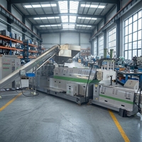 Ligne de régénération plastique à double extrusion en deux étapes, transformant les déchets plastiques PP PE en granulés