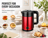 Bouilloire électrique portable en acier inoxydable en gros, appareil électroménager avec bouilloire à café, théières, bouilloires