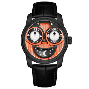 Reloj de Pulsera Mecánico <span class=keywords><strong>OBLVLO</strong></span> para Hombre con Esfera Grande Estilo Joker, Diseño Creativo, Correa de Cuero, Automático, Deportivo e Impermeable JM-JK - Product Image 5