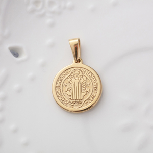 Religioso Retro Jesús cabeza Christian Charm 18K chapado en oro joyería Santa <span class=keywords><strong>Sara</strong></span> colgante para collar - Product Image 5