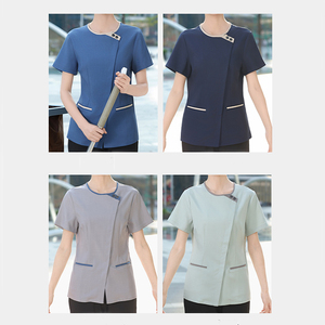 Uniforme de Limpieza para Hotel con Cuello Mandarín, Uniforme para Camarera, <span class=keywords><strong>Servicio</strong></span> Doméstico, Limpieza de Supermercados, Diseño Personalizado de Marca Privada - Product Image 6