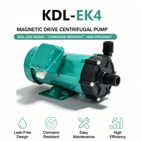 Pompe de transfert de produits chimiques en plastique ETFE KDL-EK4 260 W CFR, pompe à entraînement magnétique pour liquides acides, pour solutions de placage