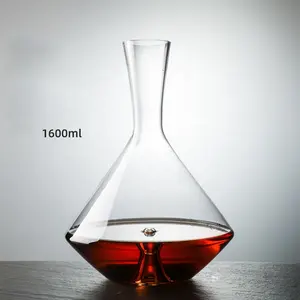ขวดเหล้าไวน์แก้วคริสตัลใสดีไซน์รูปตัวยูปราศจากสารตะกั่ว