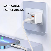 Câble USB-C vers USB-C 100W PD à charge rapide 5A, tressé en nylon, affichage LED en temps réel, OD4.0, câble de données haute vitesse, ordinateur, cuivre pur