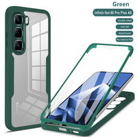 Coque de téléphone Lichicase avec bords colorés en TPU hybride PC et protection d'écran pour Infinix Note Edge Smart 20