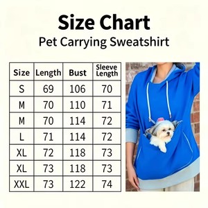 Sudadera con capucha personalizada para transportar mascotas para mujeres, estilo canguro extragrande con bolsillo frontal grande con cremallera para perros pequeños y gatos - Product Image 6