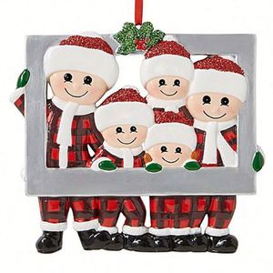 Marco de Fotos de Resina, Colgante con Nombre Personalizado, Decoración Familiar Feliz, 3D, Lindo y Personalizado para Regalo de Árbol de Navidad - Product Image 1