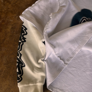 QYOURECLO Personalizado DTG Impressão Francês Terry 450 GSM Algodão Gota Ombro Dupla Camada de Manga Longa T-shirt - Product Image 3