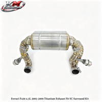 Ensemble d'échappement arrière en titane KM Premium pour Ferrari F430 4.3L V8 2005-2009, section arrière haute performance à commande à distance