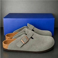 Chaussons en daim pour femmes et hommes, sabots souples à semelle en liège, soutien de la voûte plantaire, respirants, confortables, à enfiler, chaussures décontractées, vente en gros, directement de l'usine