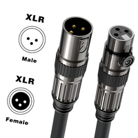 Logo personnalisé 10m Câble Xlr Microphone blindé de haute qualité Câble audio en cuivre Ofc sans oxygène Câble Xlr 3 broches mâle à femelle