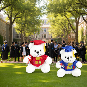 Oso de Peluche de Graduación EB para Doctorado, 12 Pulgadas, Suministros Promocionales para Fiestas, Color Blanco, Impresión Digital - Product Image 2