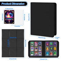 Classeur de cartes à 9 pochettes en PU transparent, format 3x4, capacité 252 cartes PTCG et sportives, vente en gros