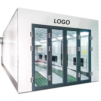 Cabine de pulvérisation de grande taille personnalisée luxe 10m * 5m * 3m taille intérieure Chauffage au diesel Salle de peinture pour voiture/bateau Salle de peinture en aérosol pour voiture