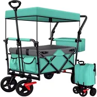 Poussette de Camping de roue robuste de luxe en plein air de haute qualité pliante extérieure pliante plage jardin utilitaire cour Wagon chariot