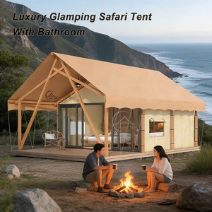 Fournisseur expérimenté de tentes safari à structure en acier pour lodges de luxe avec salle de bain et climatisation Carpa Tenda De Lona - Product Image 1